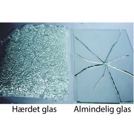 Hærdet glas sammenlignet med almindeligt glas