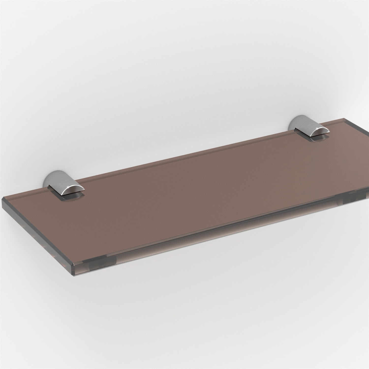 Glashylde i røgfarvet gråt glas på mål | Hylde i glas 6mm