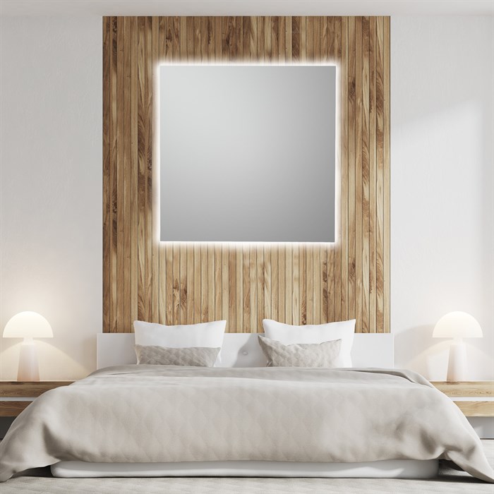 LED Spejl firkantet 120 x 80 cm