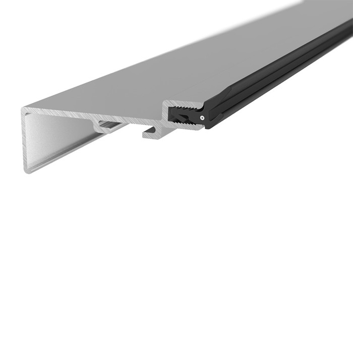 Bundglasliste GL Type 36 Eloxeret inkl. 3 montageklodser og 3 Alu-Clips (Fals: 27-32 mm) 50 cm